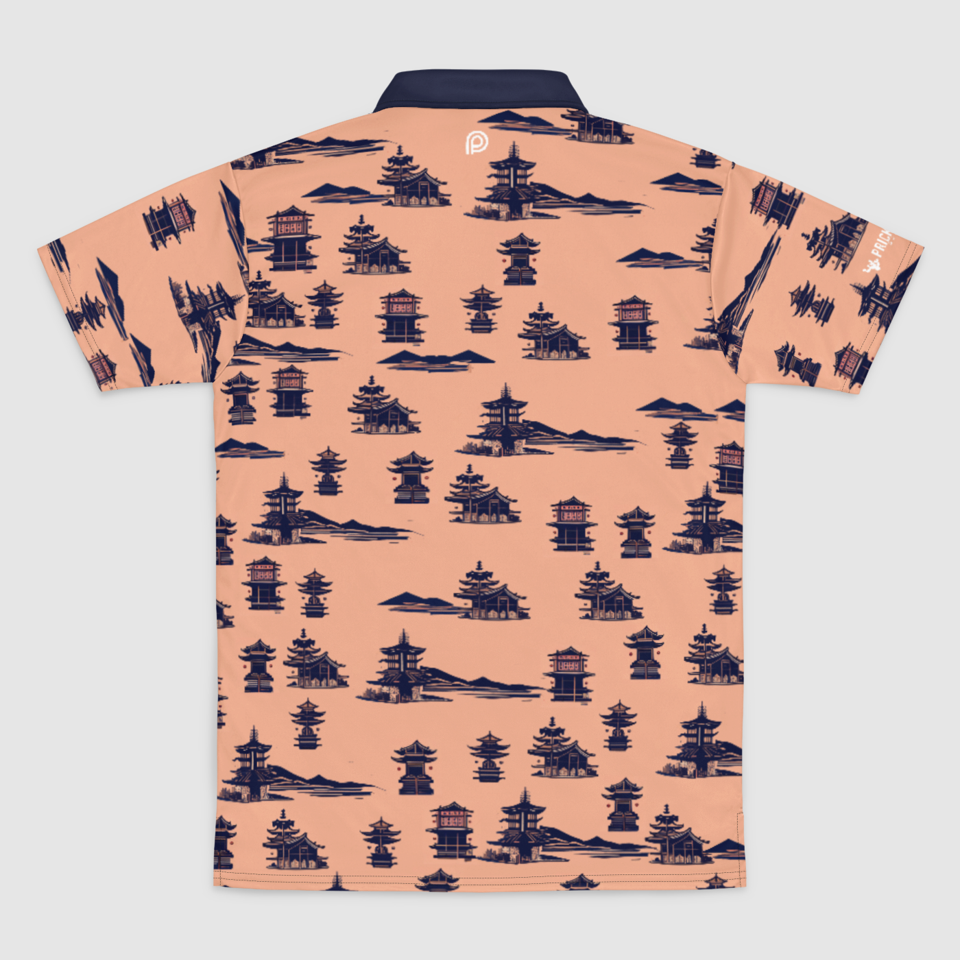 Japanese Pagodas Golf Shirt (Custom printed on demand)