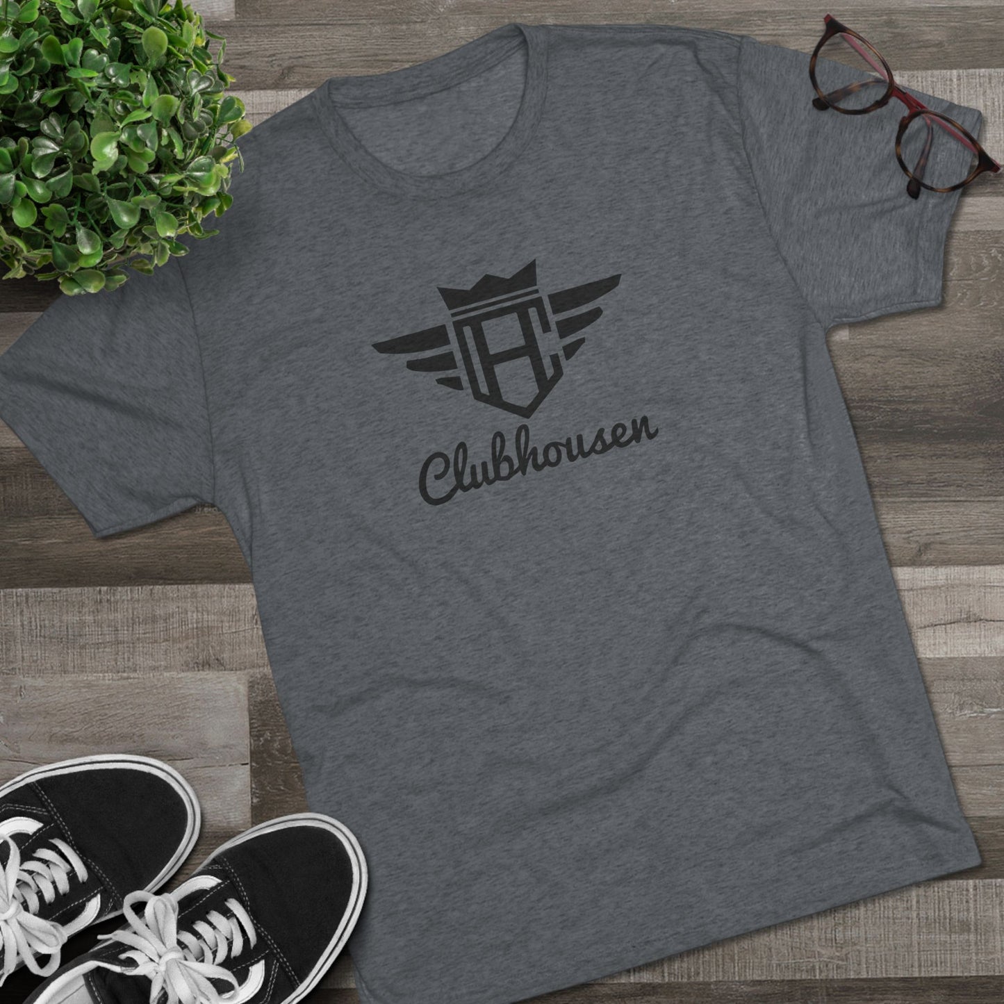 Clubhousen Logo Tee – Minimal Vintage Crest T-Shirt