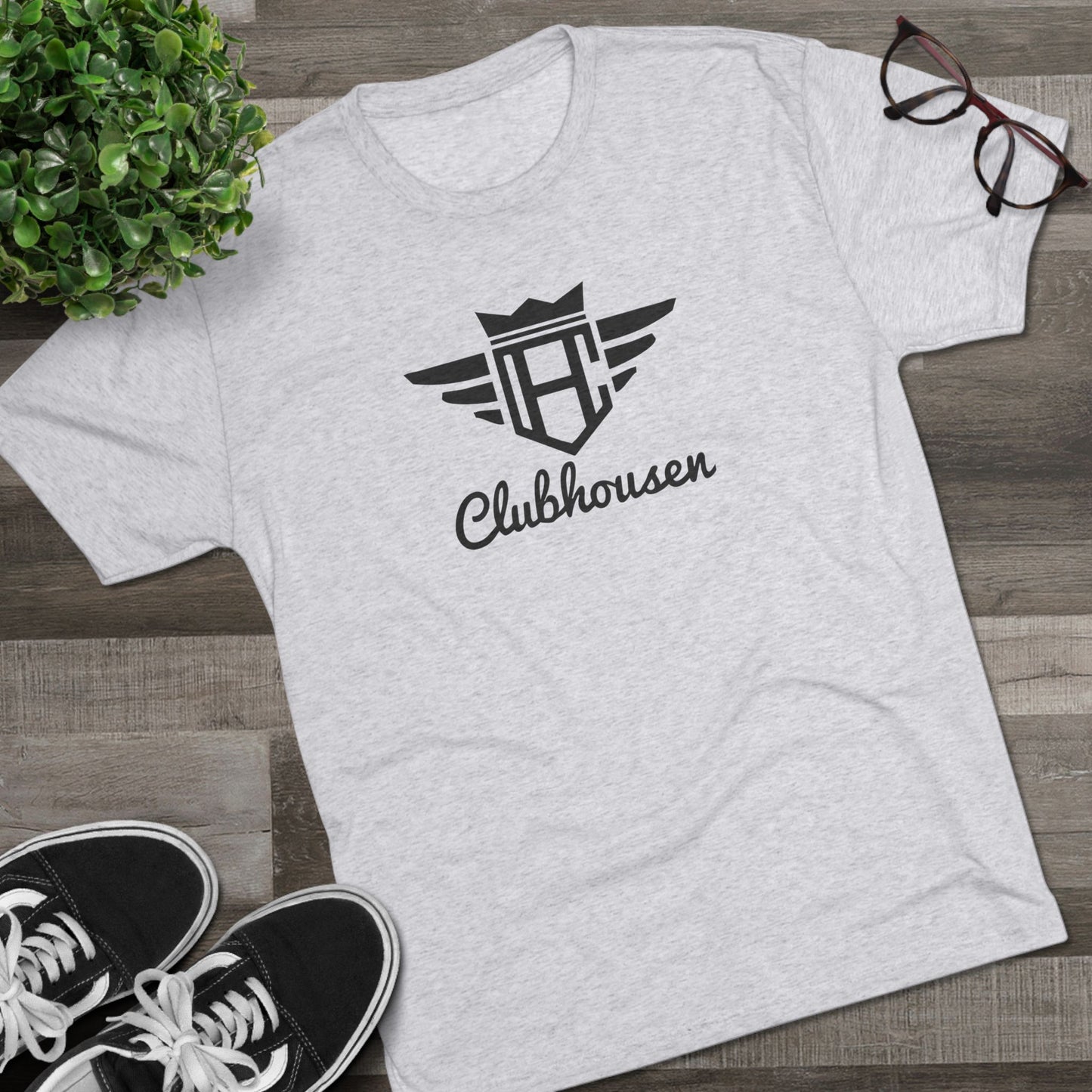 Clubhousen Logo Tee – Minimal Vintage Crest T-Shirt