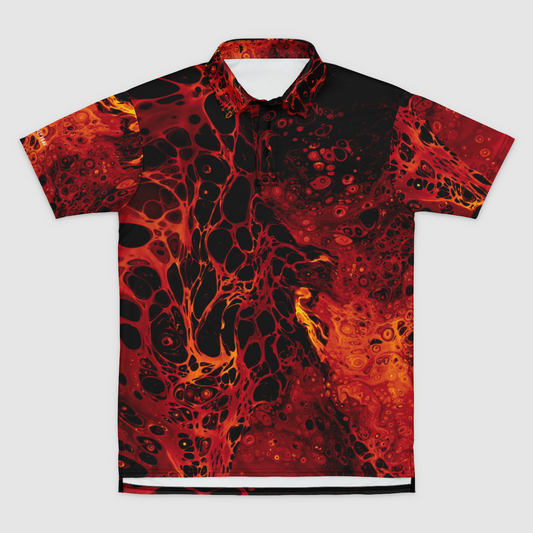 Lava Print Golf Shirt (Custom printed on demand)