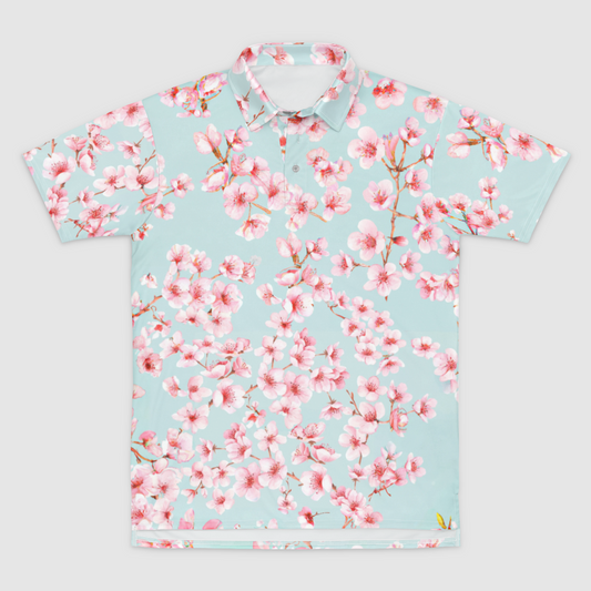 Cherry Blossoms Mens Polo Shirt