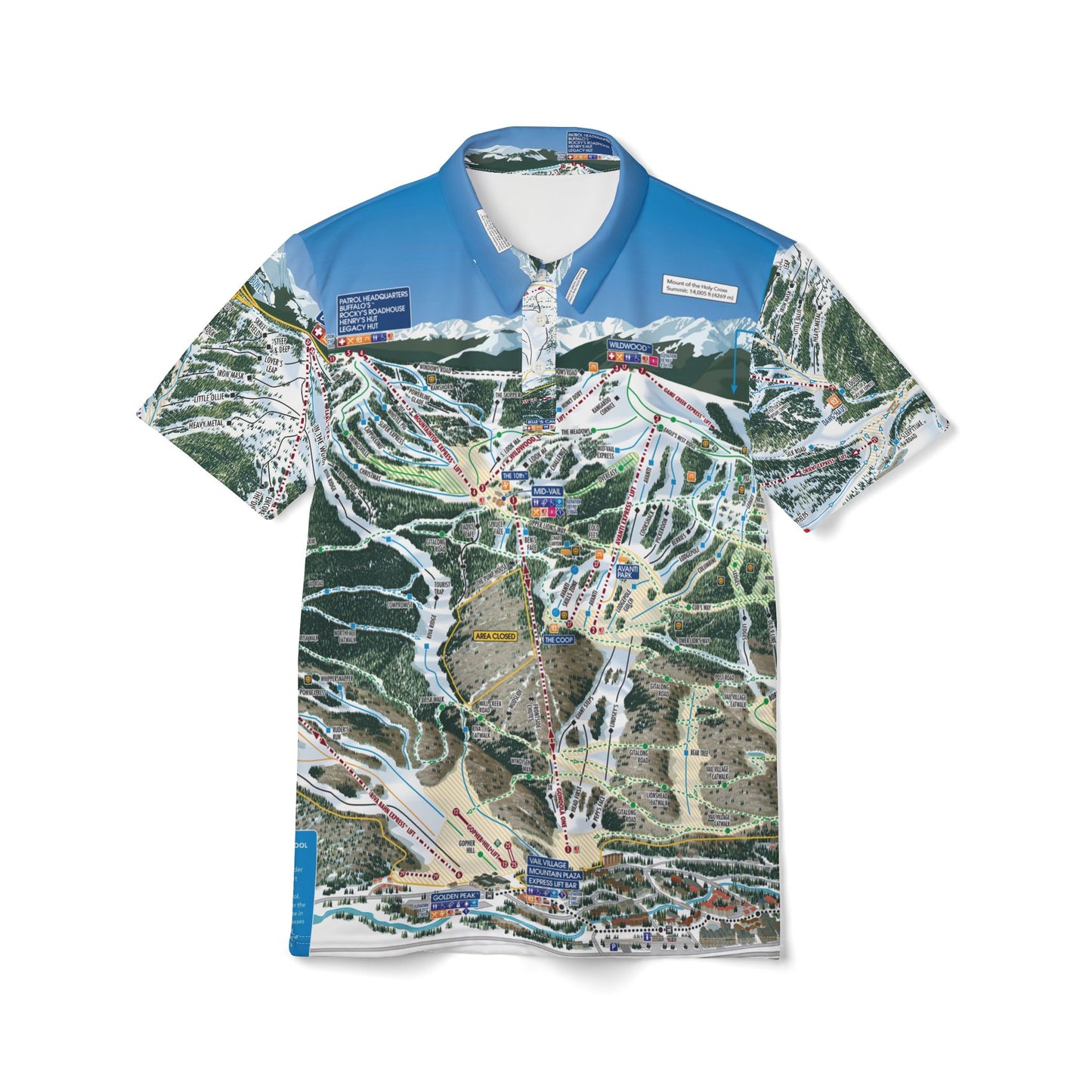 Vail Ski Map Polo