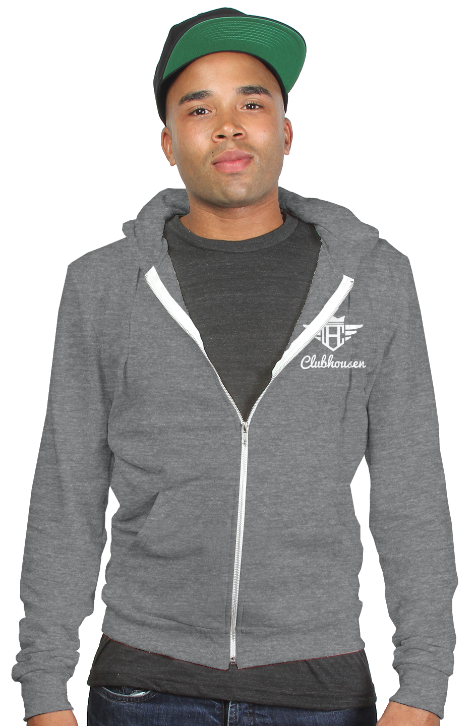 Clubhousen tri blend zip hoody