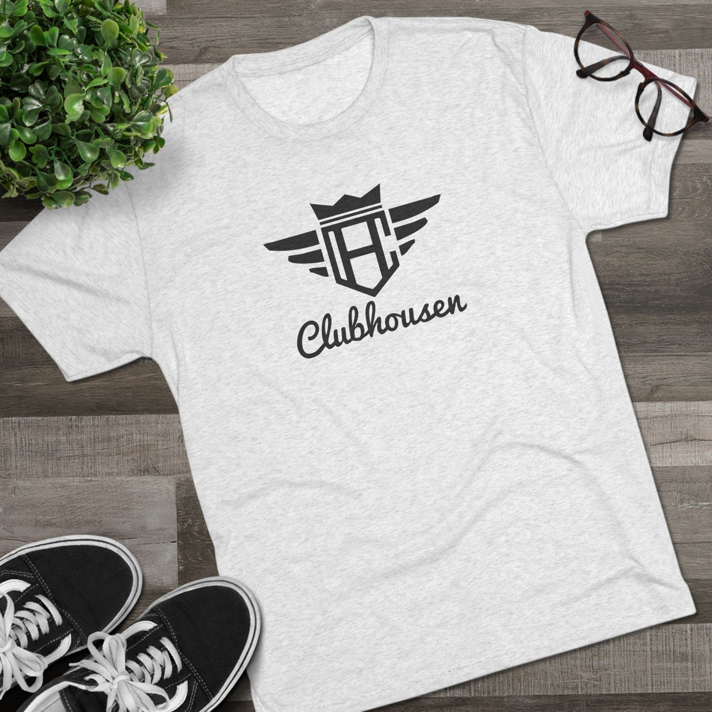 Clubhousen Logo Tee – Minimal Vintage Crest T-Shirt