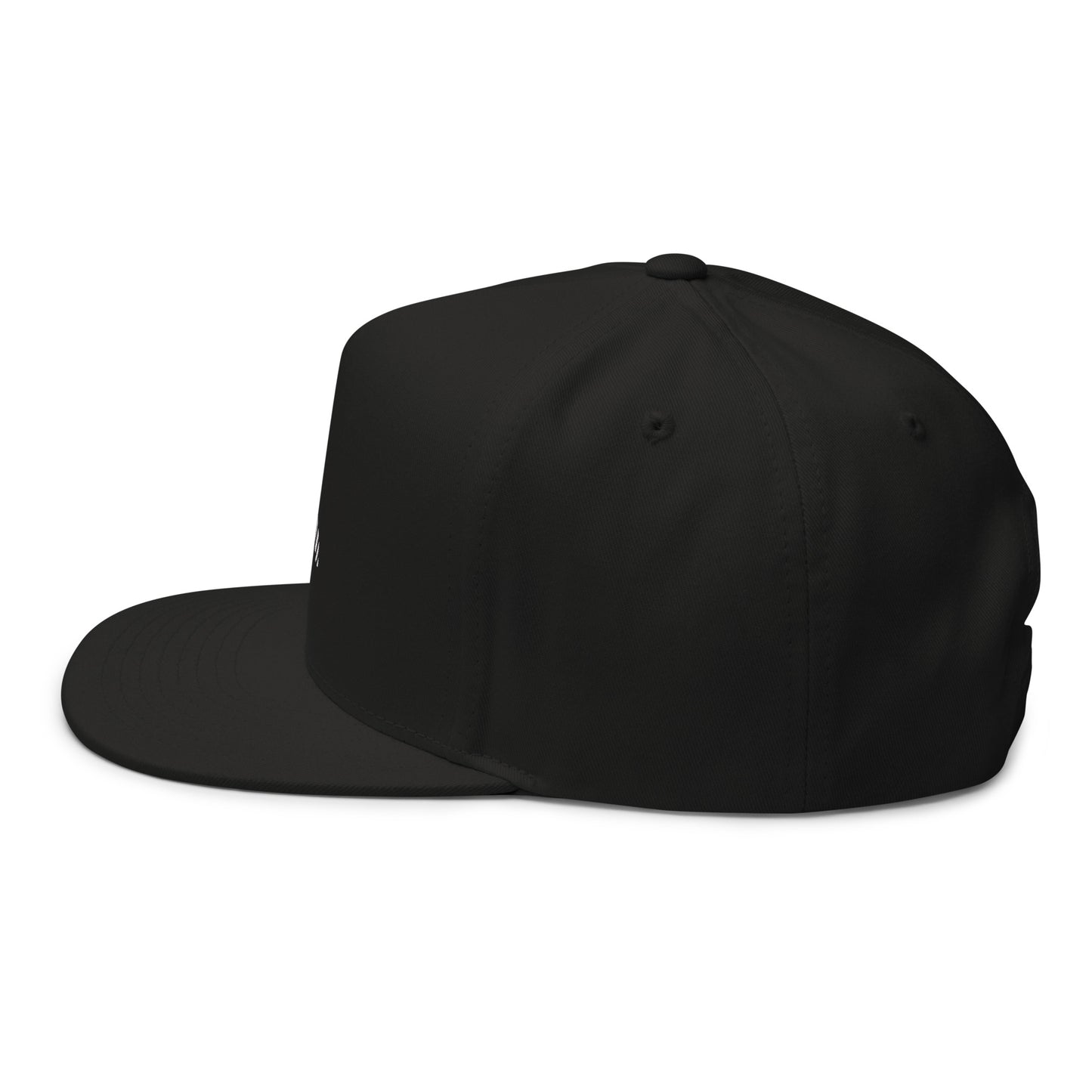 Black Flat Bill Cap